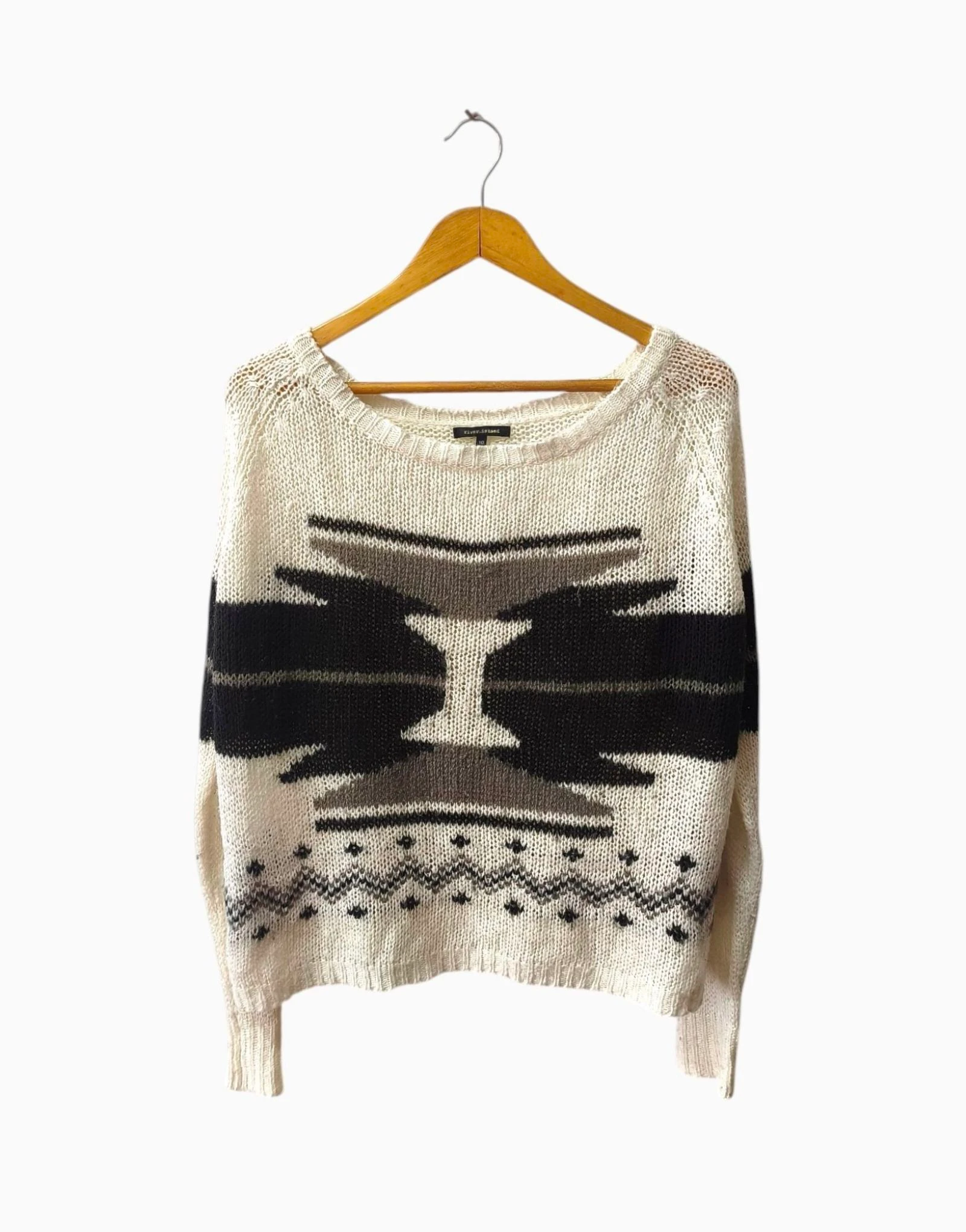 Jersey oversize blanco y negro River.Island mujer Talla 36